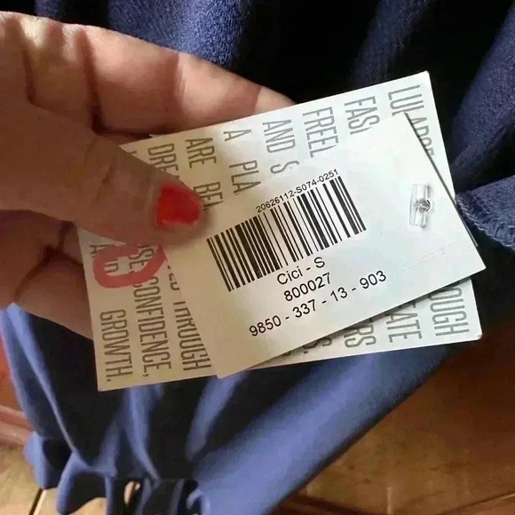 Lularoe Small Navy blue Off or one shoulder Cici dress. NWT.Summer,vacation vibe - Picture 5 of 8